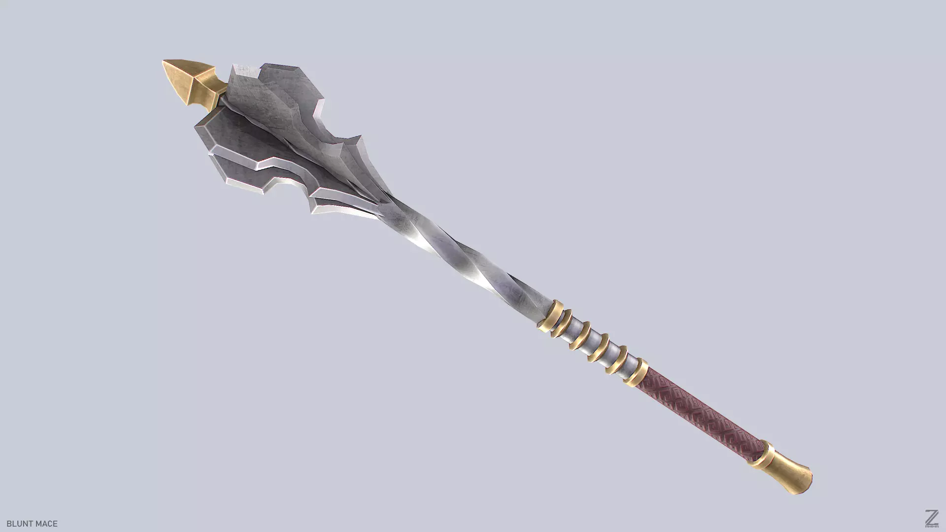 Blunt mace Low-poly 3D model
