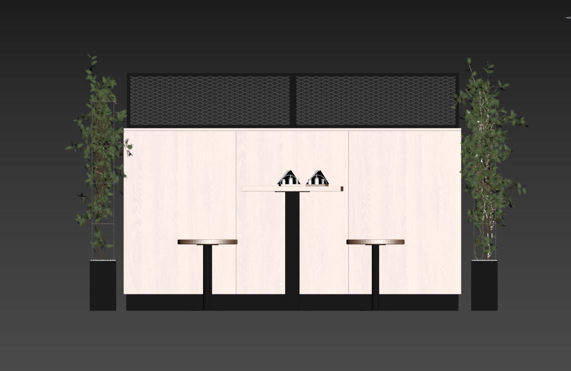 Cafe set 3D model_21