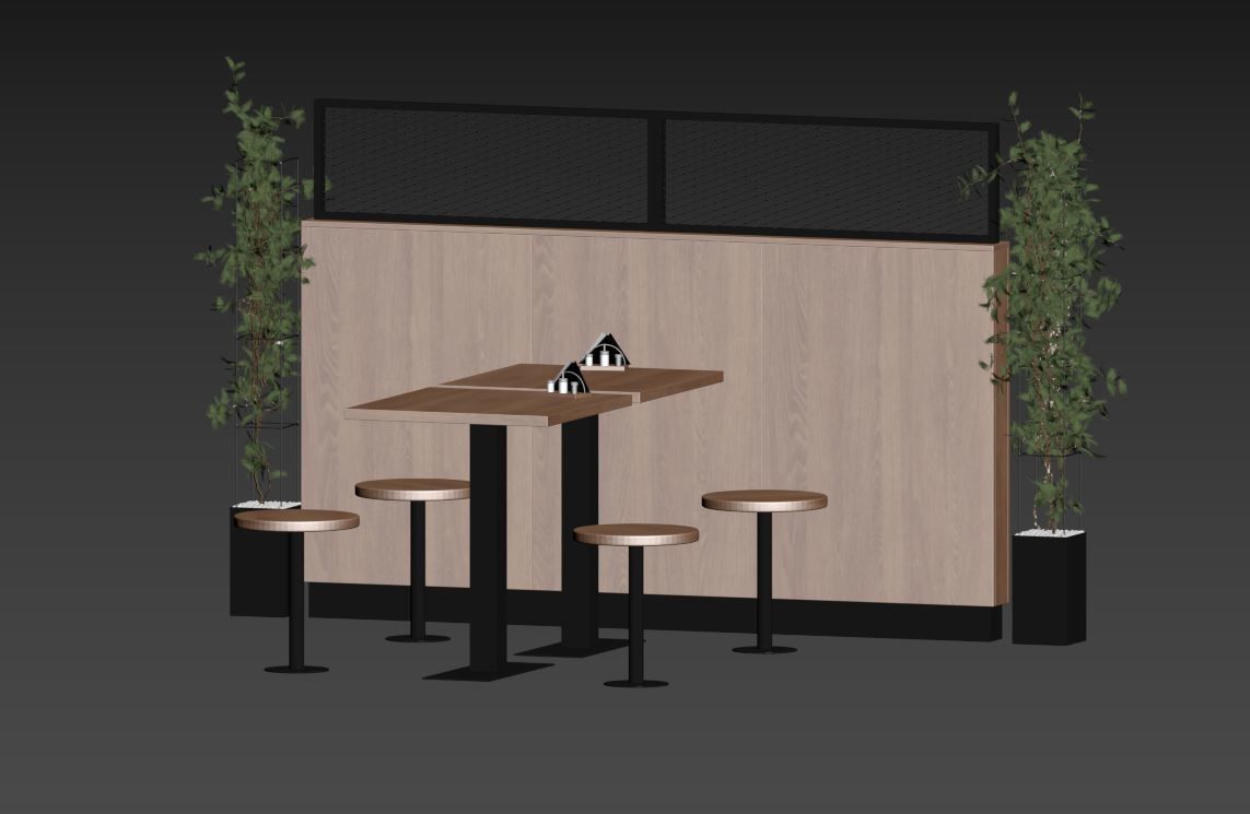 Cafe set 3D model_22