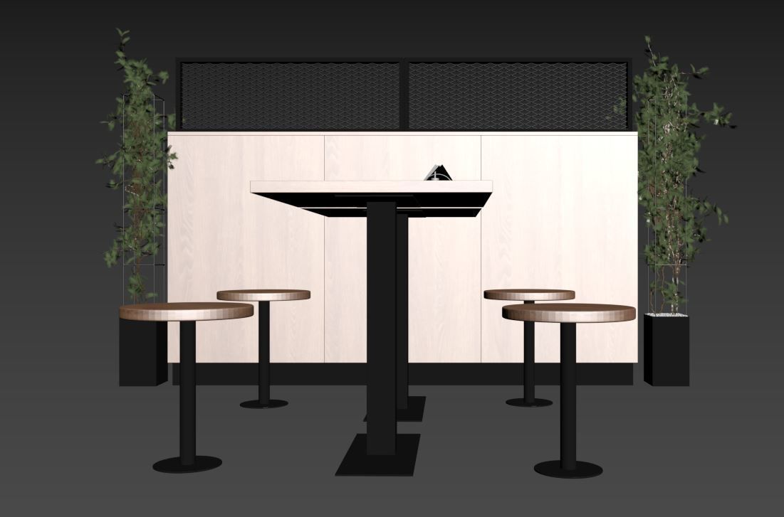 Cafe set 3D model_8