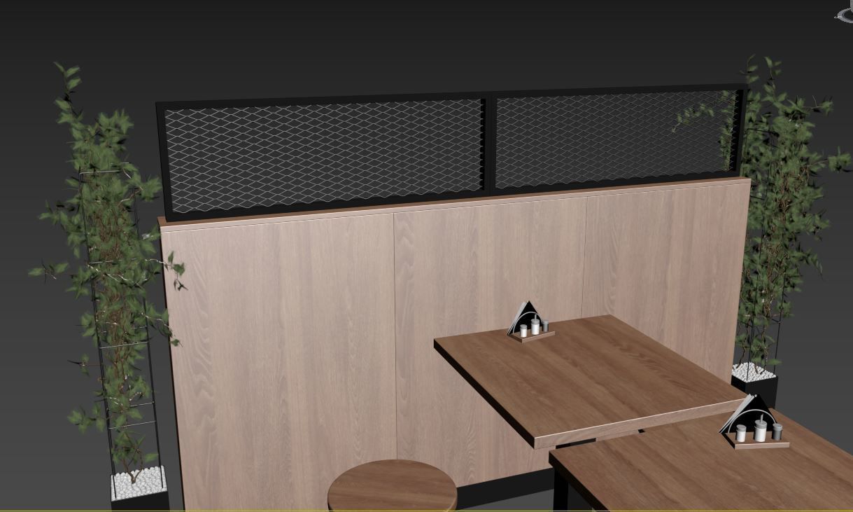 Cafe set 3D model_14
