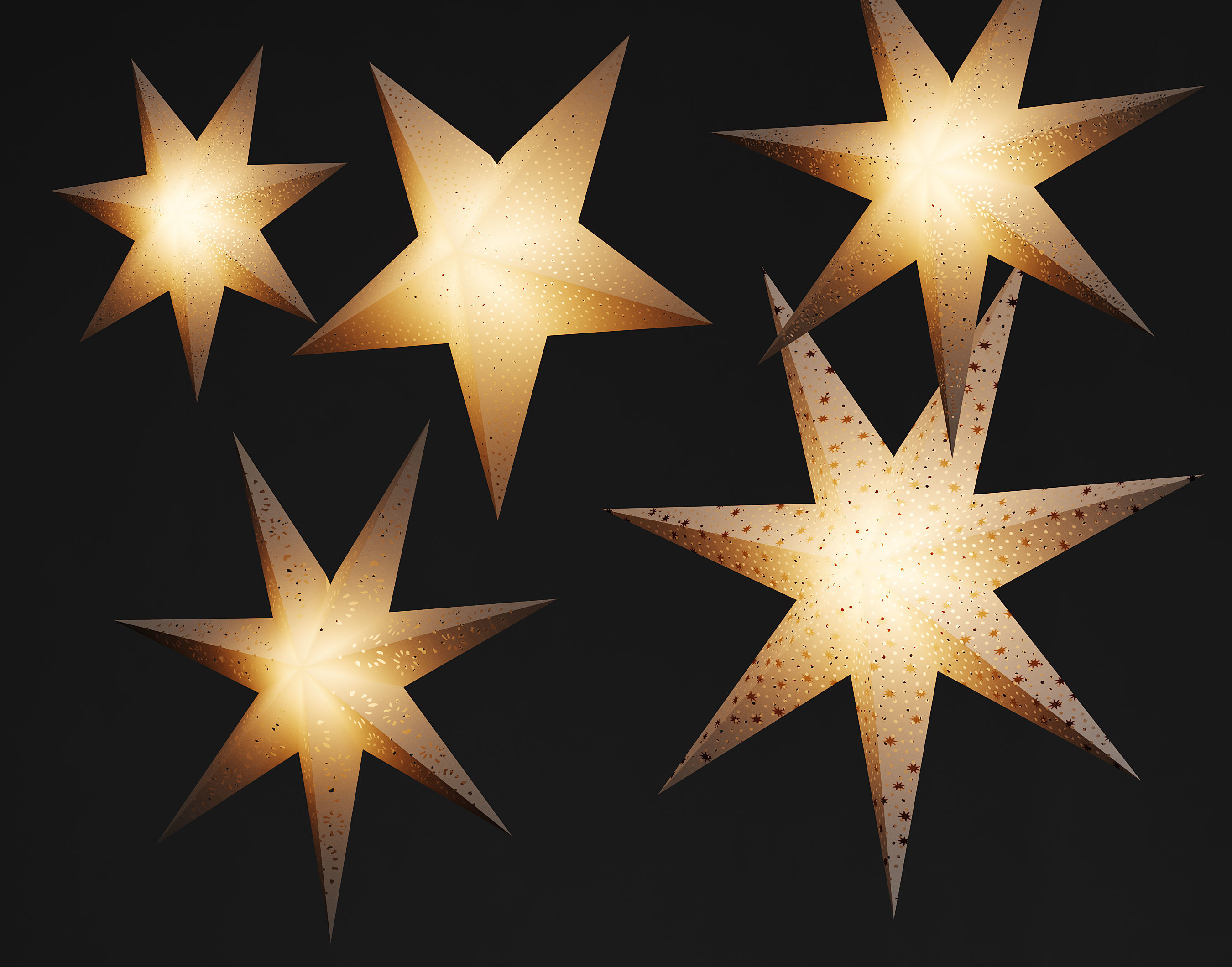 IKEA Strala Paper Stars 3D model | CGTrader