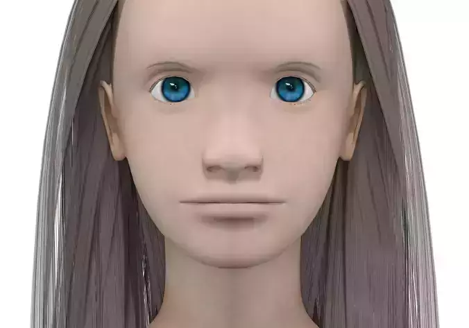 Girl with light gray hair