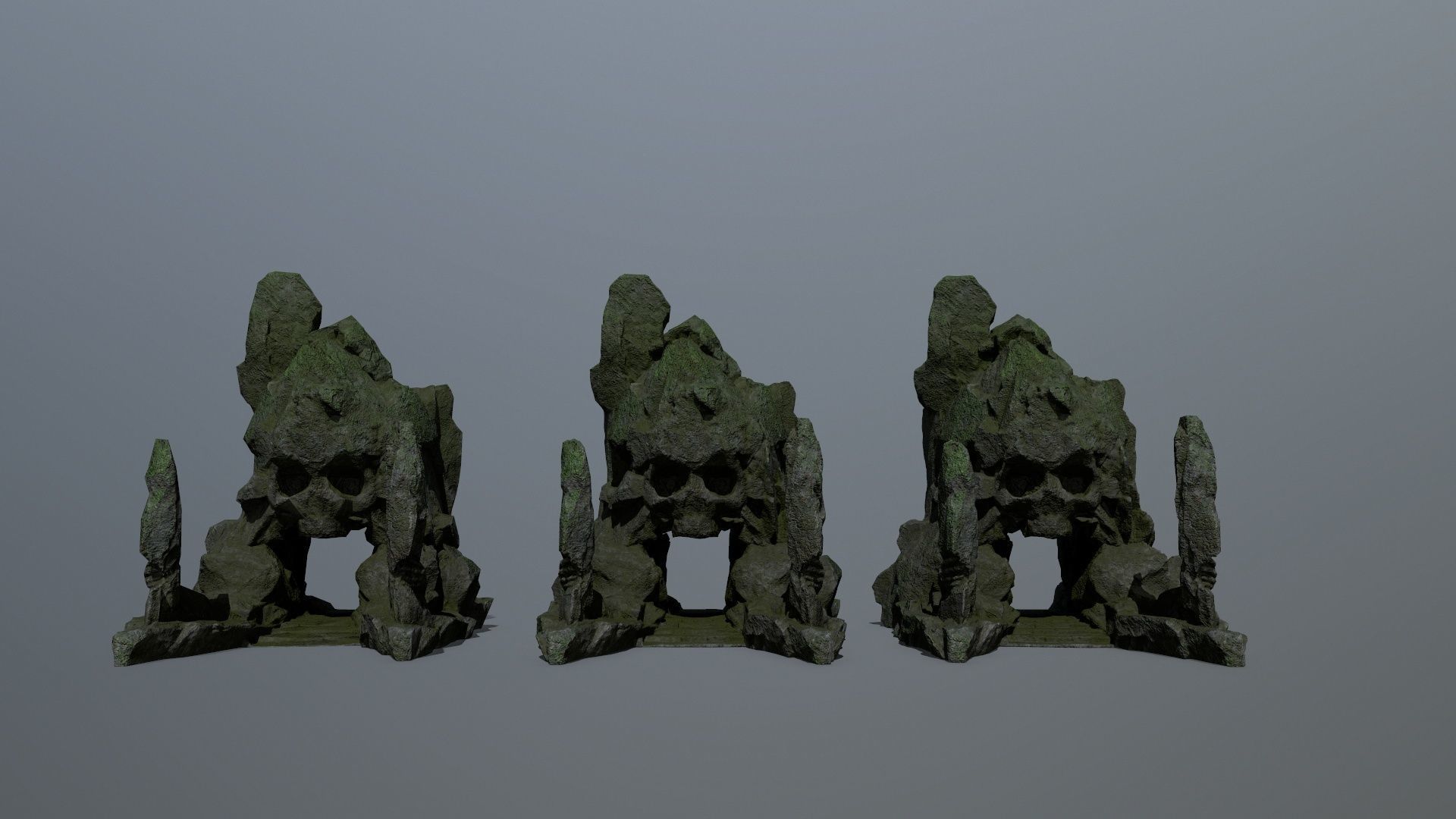 skull gate Low-poly 3D model_10