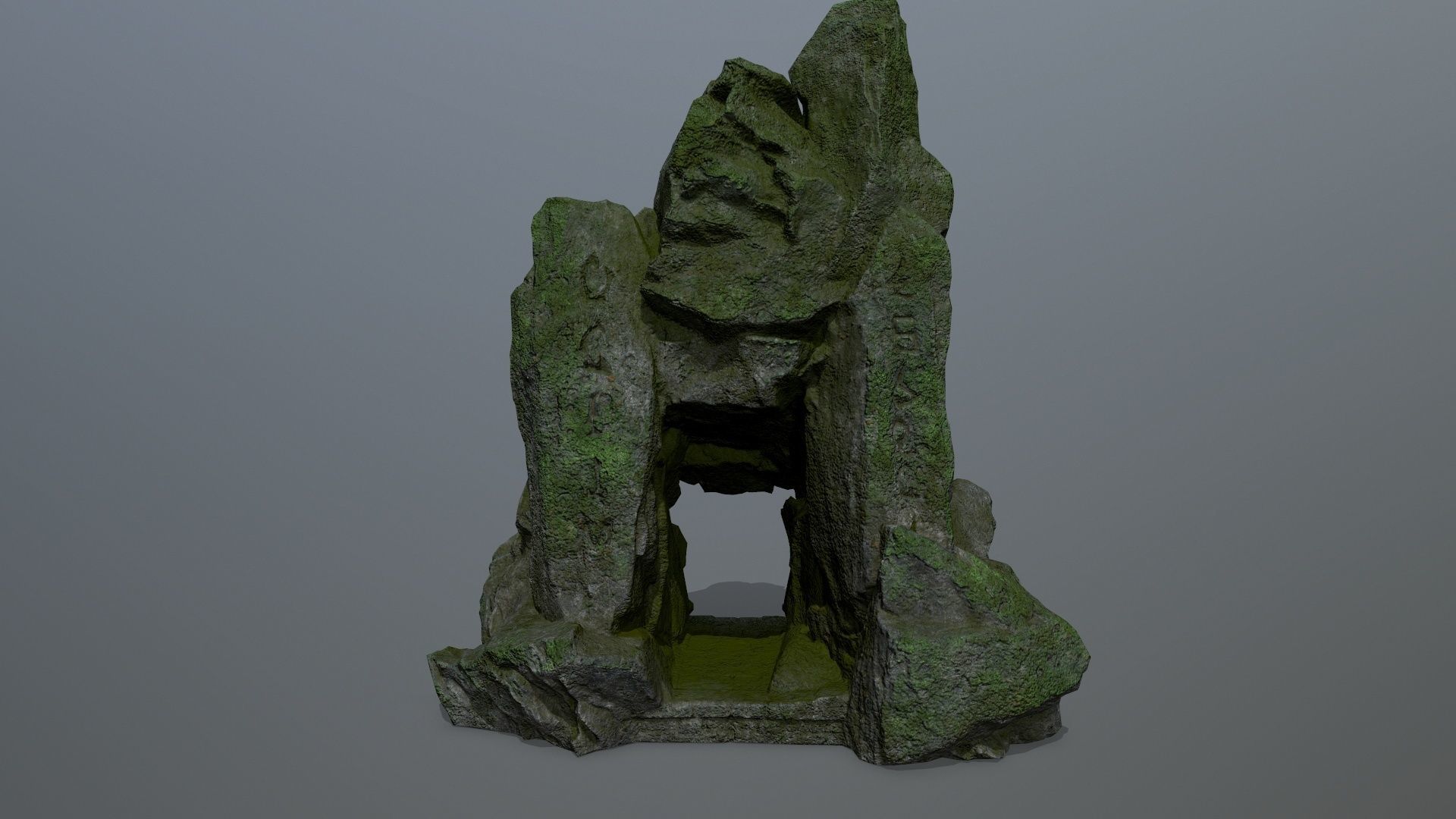 skull gate Low-poly 3D model_5