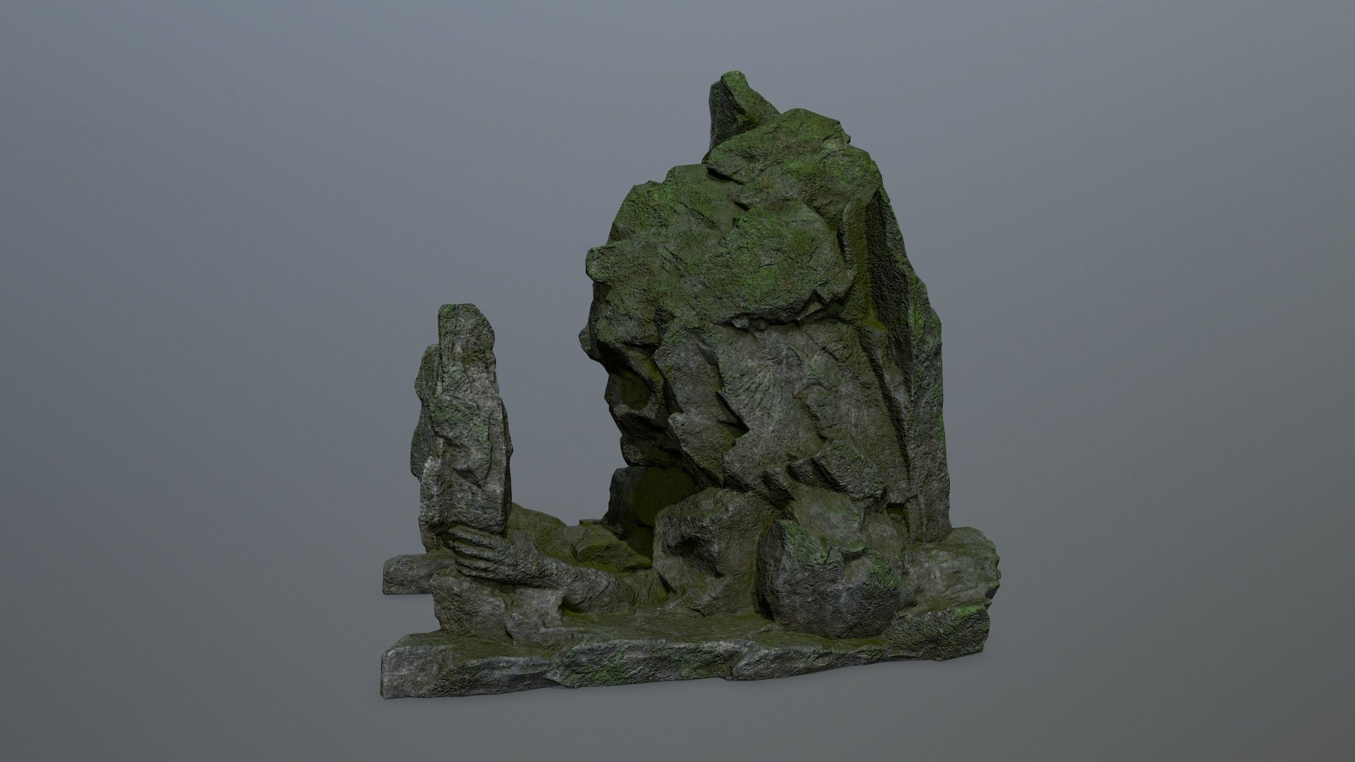 skull gate Low-poly 3D model_3