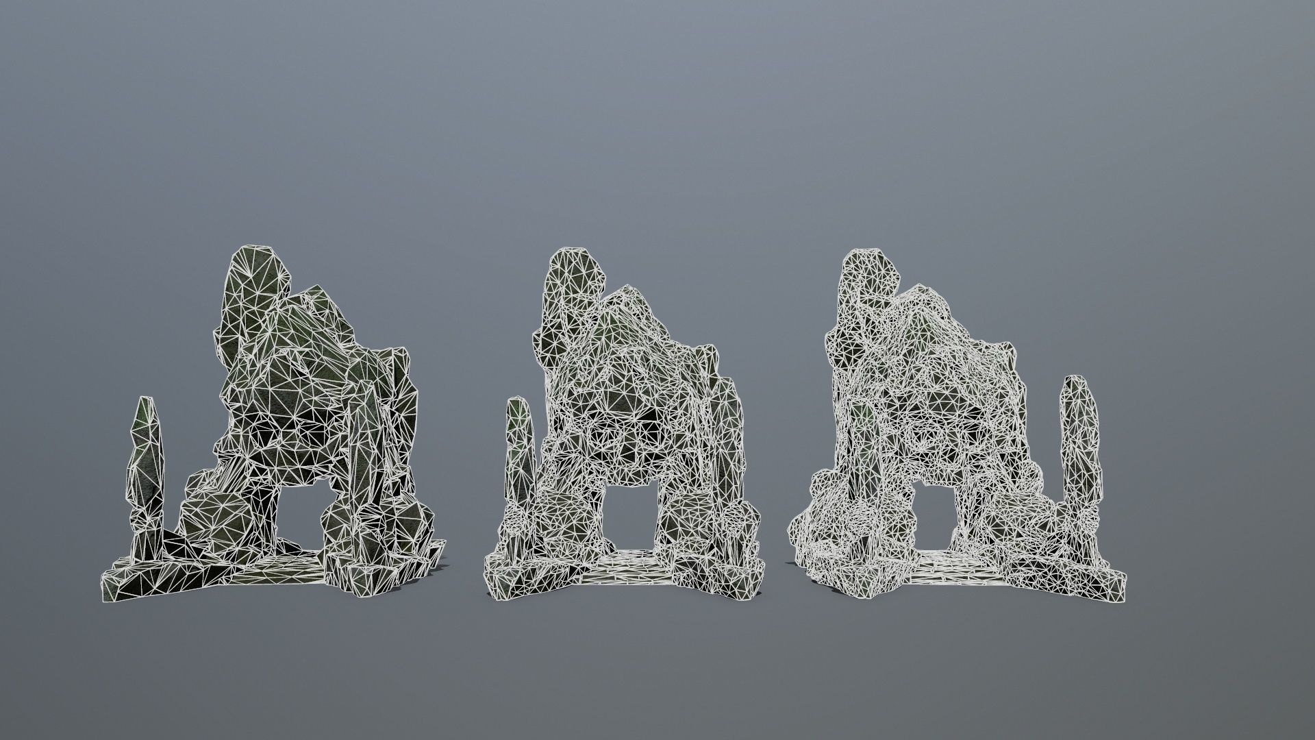 skull gate Low-poly 3D model_11