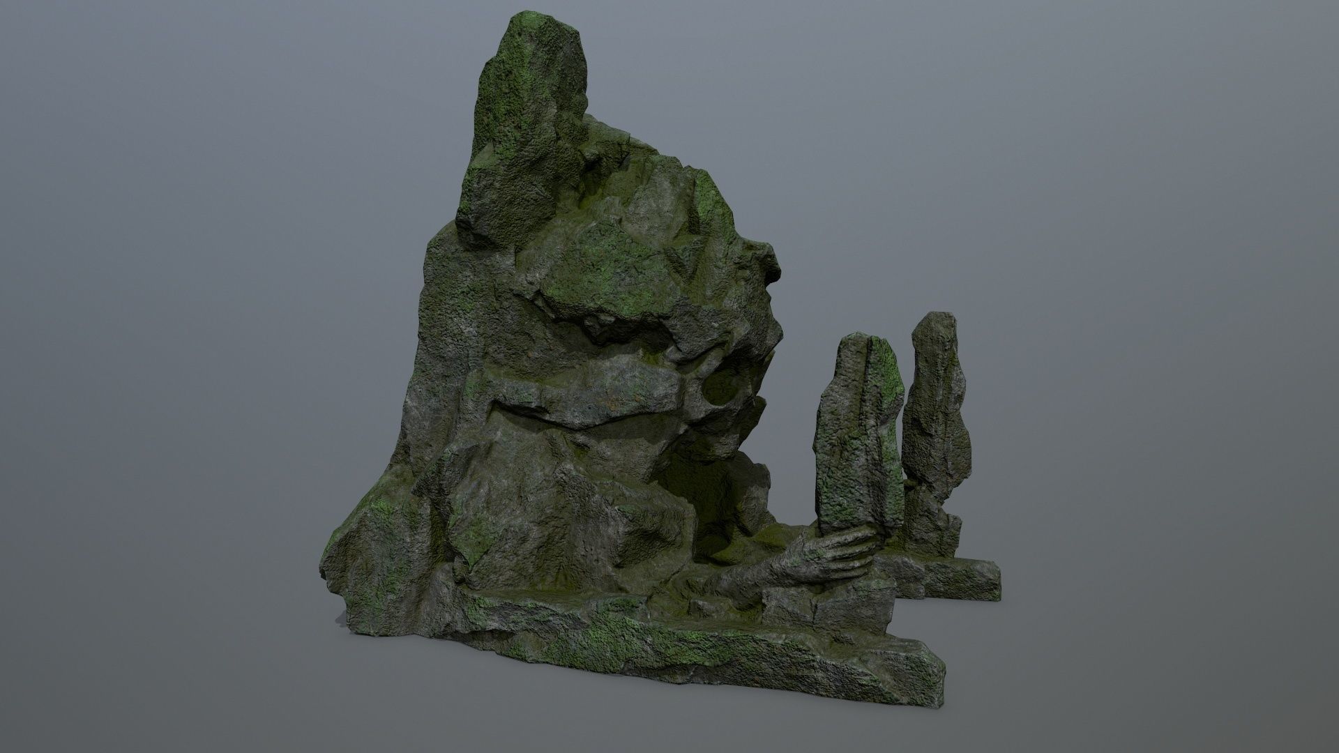 skull gate Low-poly 3D model_7