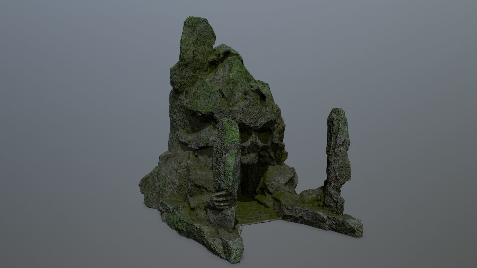 skull gate Low-poly 3D model_8