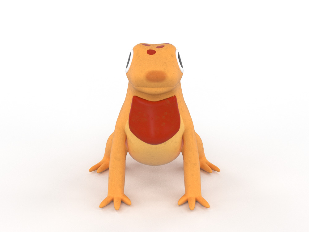 Dinosaurs Gecko 3d model ready to use Low-poly 3D model_2