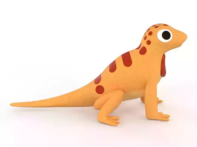 Dinosaurs Gecko 3d model ready to use