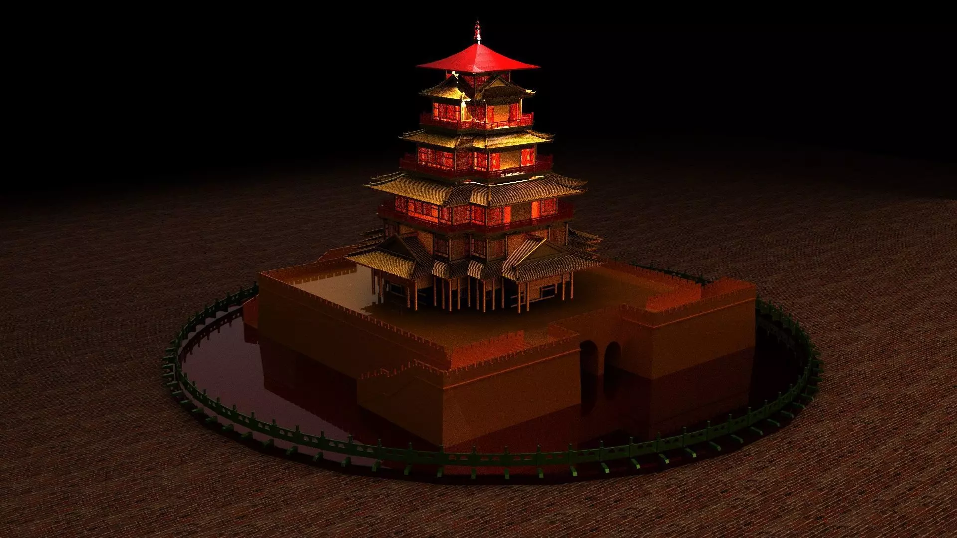 Chinese ancient house  3D model_0