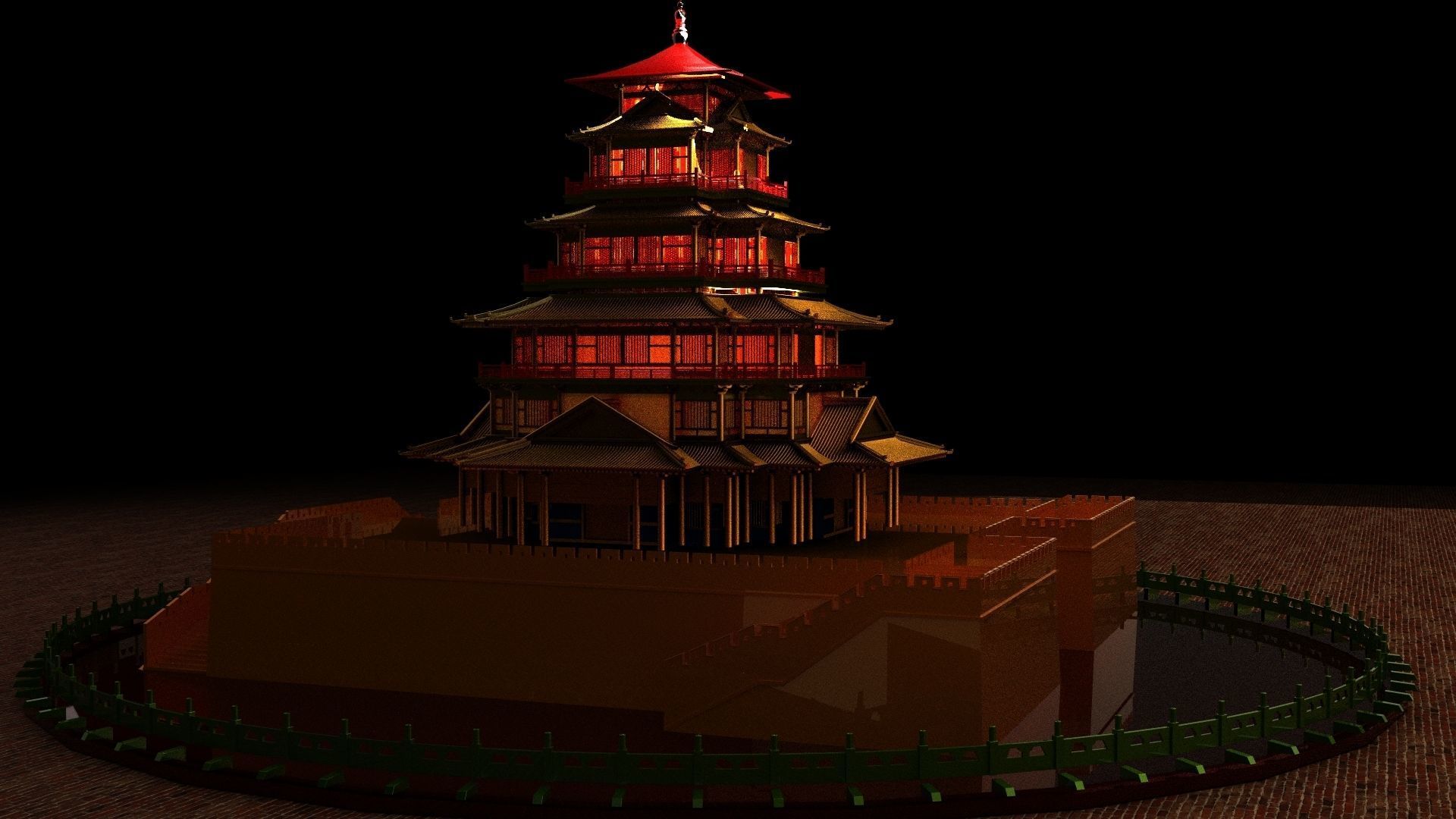 Chinese ancient house  3D model_3