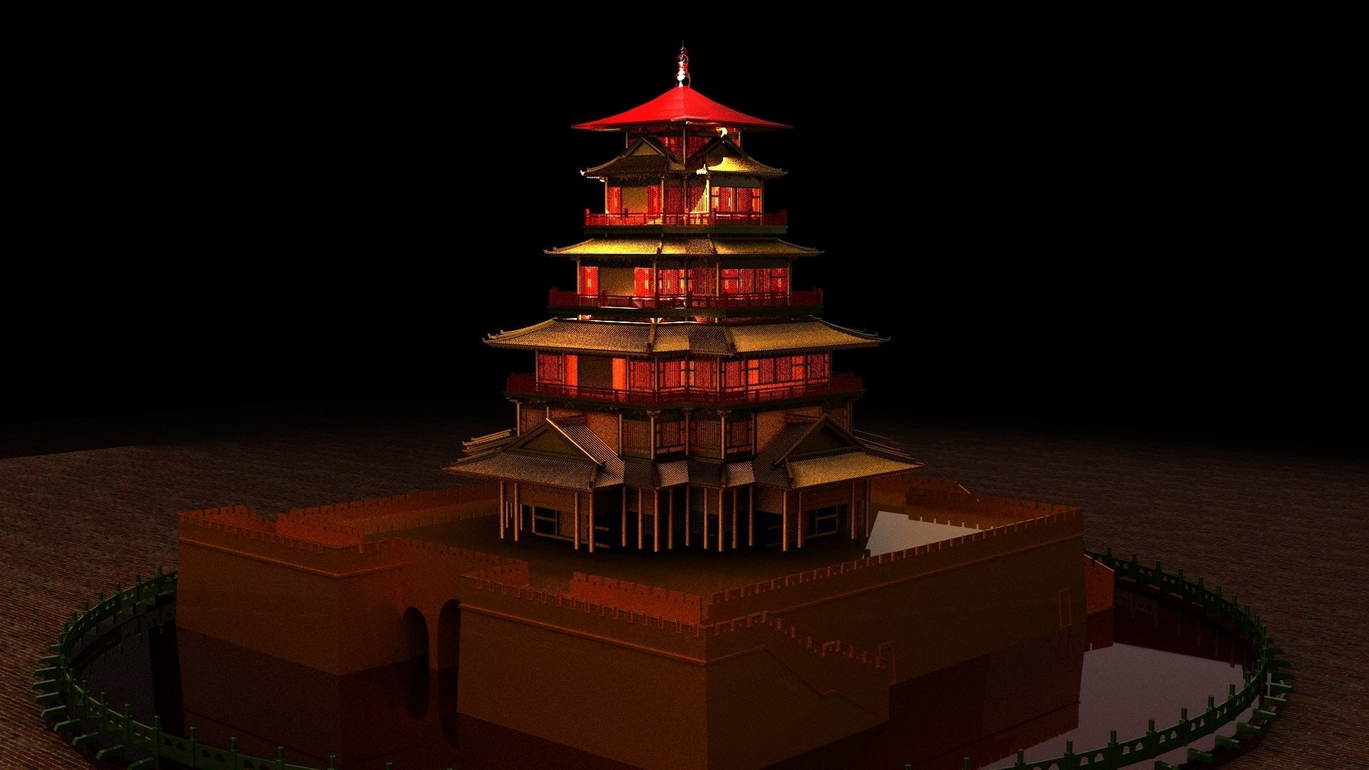 Chinese ancient house  3D model_2