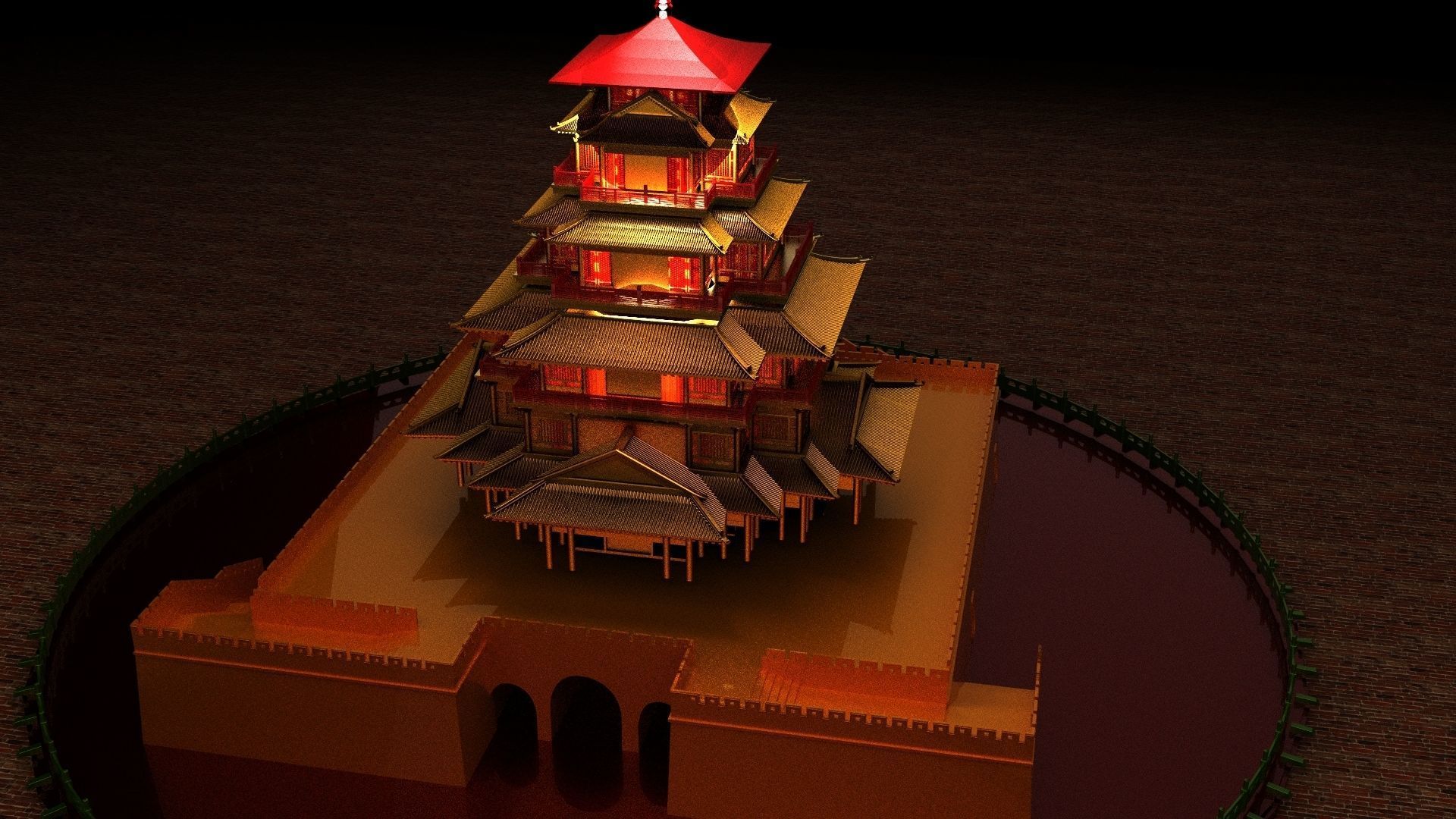 Chinese ancient house  3D model_4