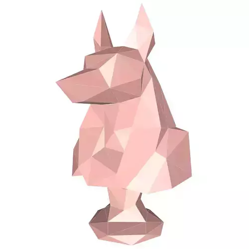 Anubis Bust Low Poly