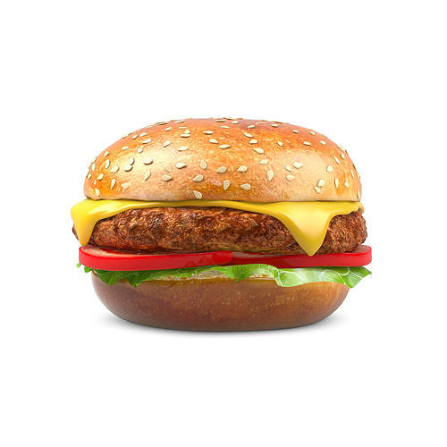 Photorealistic Hamburger  3D model 3