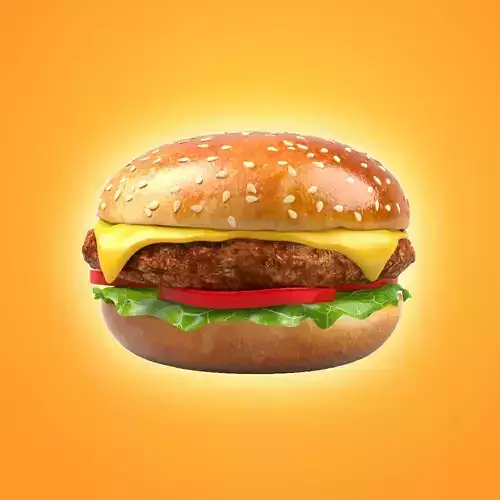 Photorealistic Hamburger 
