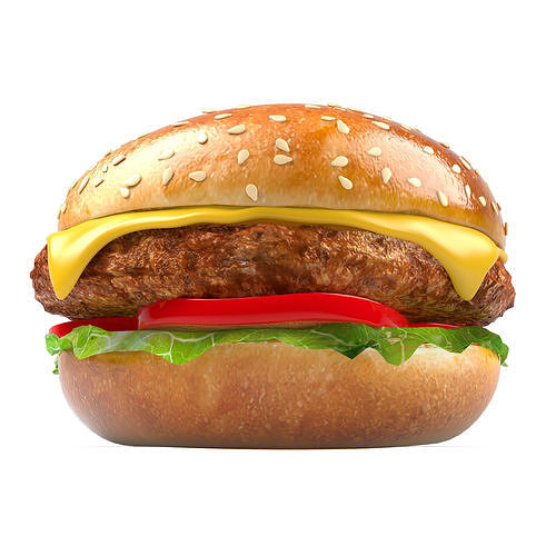 Photorealistic Hamburger  3D model 4