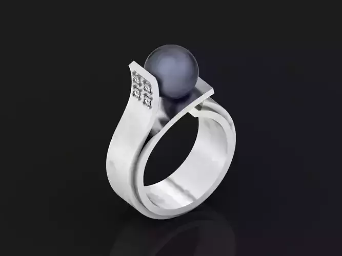 pearls wedding ring  1001