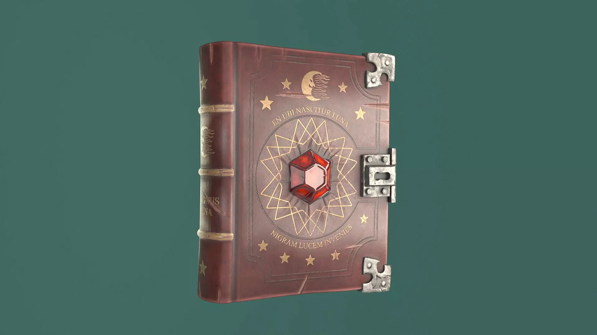 Whicher old book Low-poly 3D model