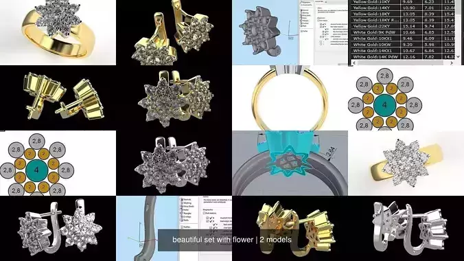 beautiful set with flower