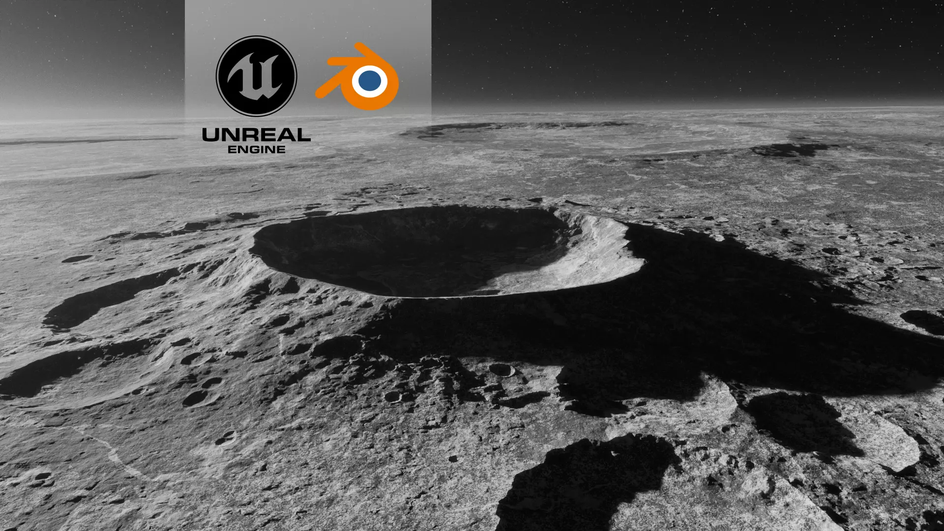 Moon Crater 1 with 8K Textures 3D model
