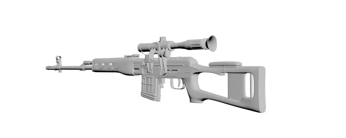 The Dragunov sniper rifle 3D model_0