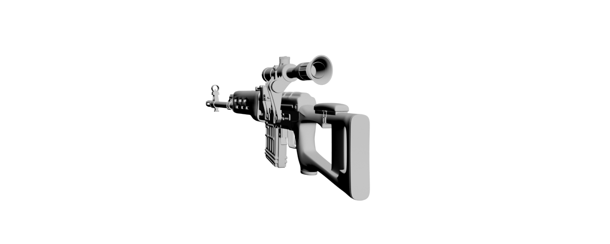 The Dragunov sniper rifle 3D model_1