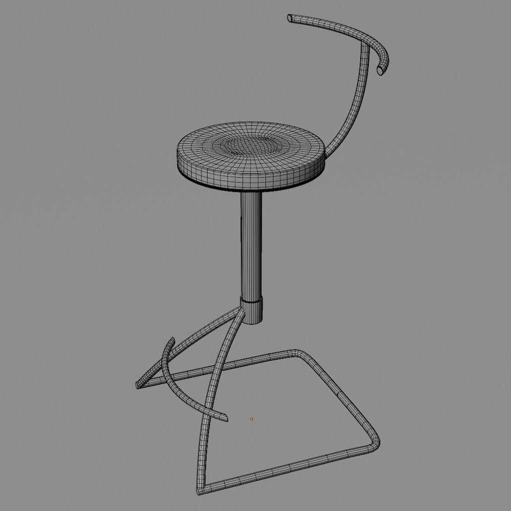 Bar stool 3D model_8
