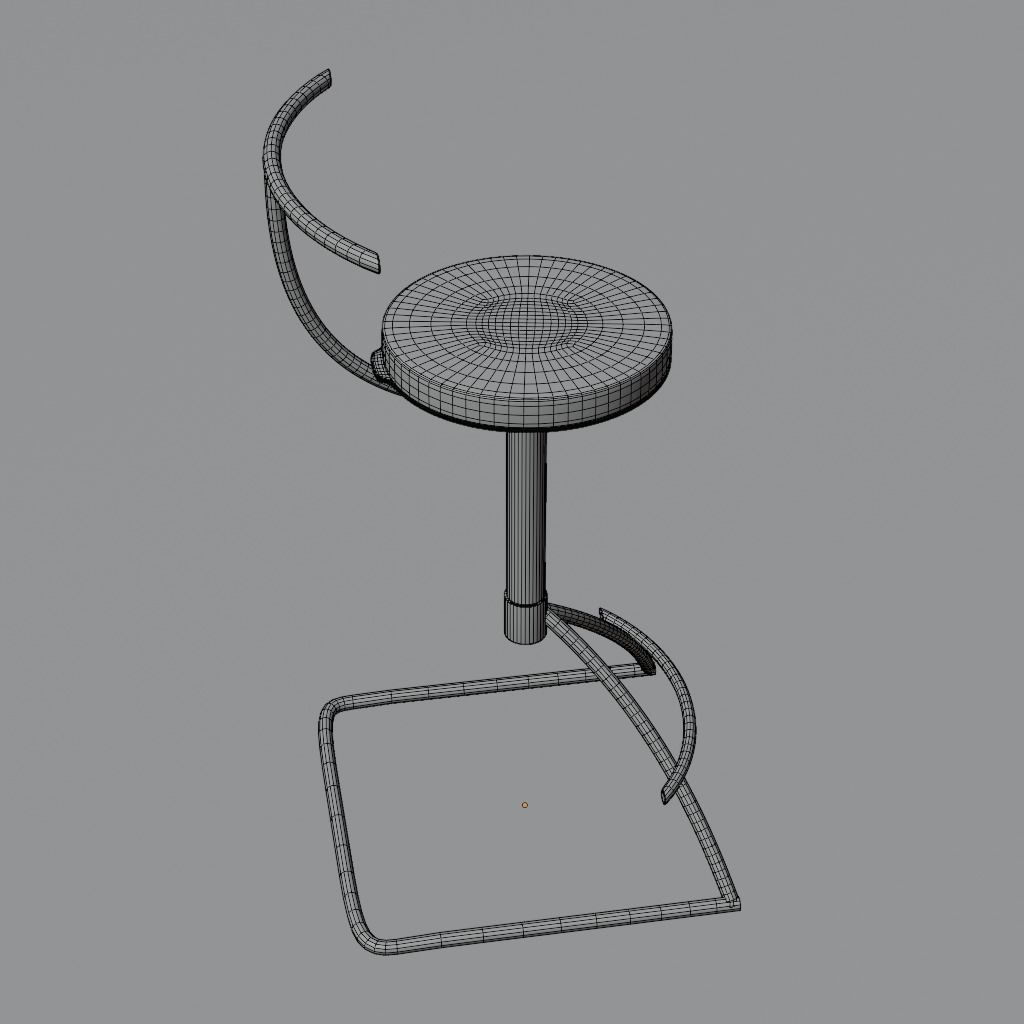 Bar stool 3D model_9