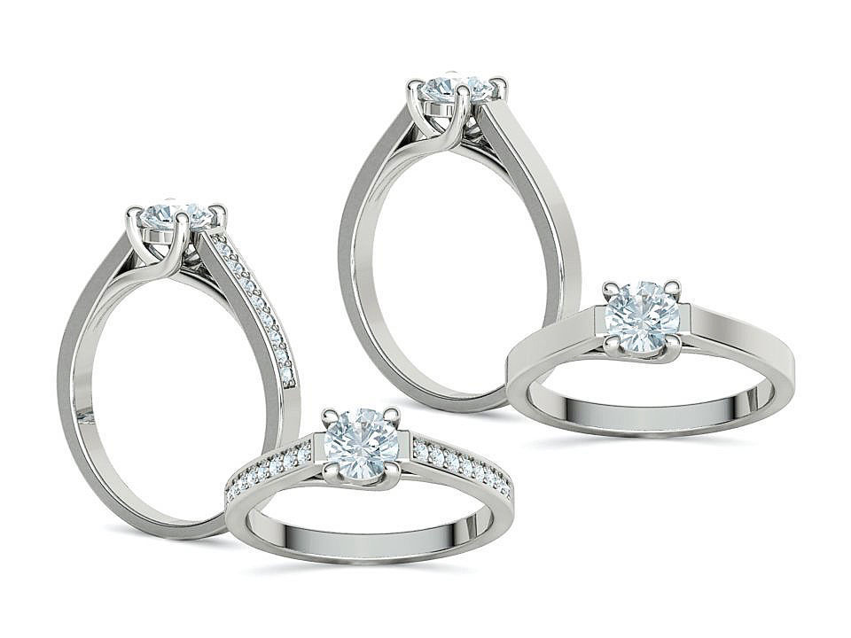 Trellis Engagement Ring Half Carat Stone 2 RINGS COLLECTION _3