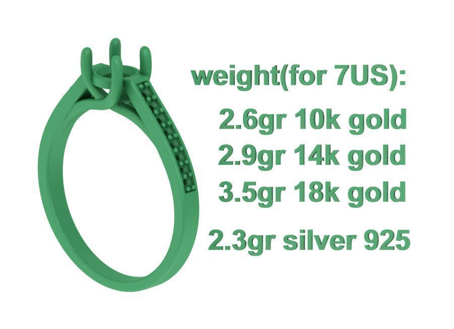 Trellis Engagement Ring Half Carat Stone 2 RINGS COLLECTION _37