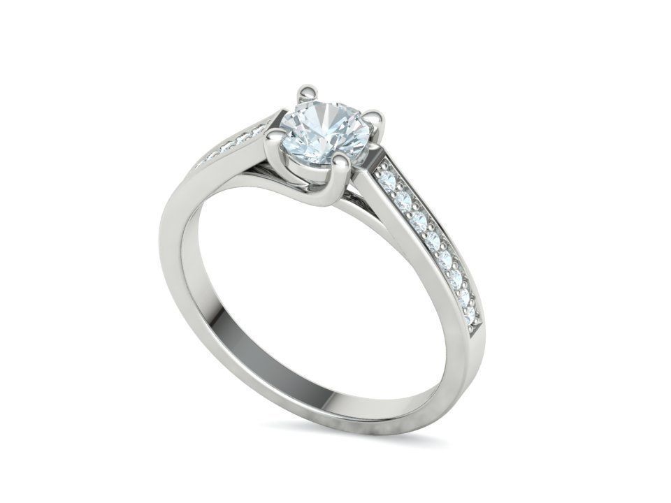 Trellis Engagement Ring Half Carat Stone 2 RINGS COLLECTION _49