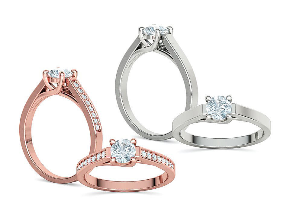 Trellis Engagement Ring Half Carat Stone 2 RINGS COLLECTION _4