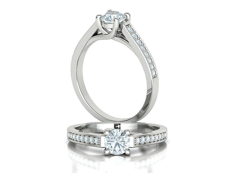 Trellis Engagement Ring Half Carat Stone 2 RINGS COLLECTION _30