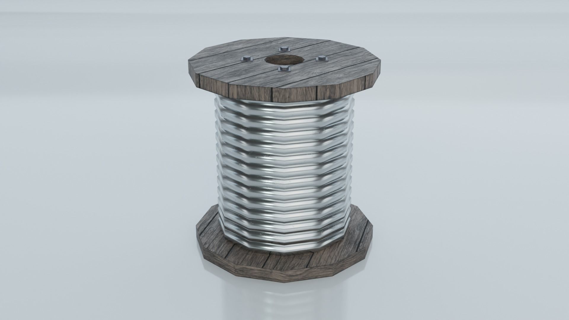 Resources Pack - Cable Drums Low-poly 3D model_4