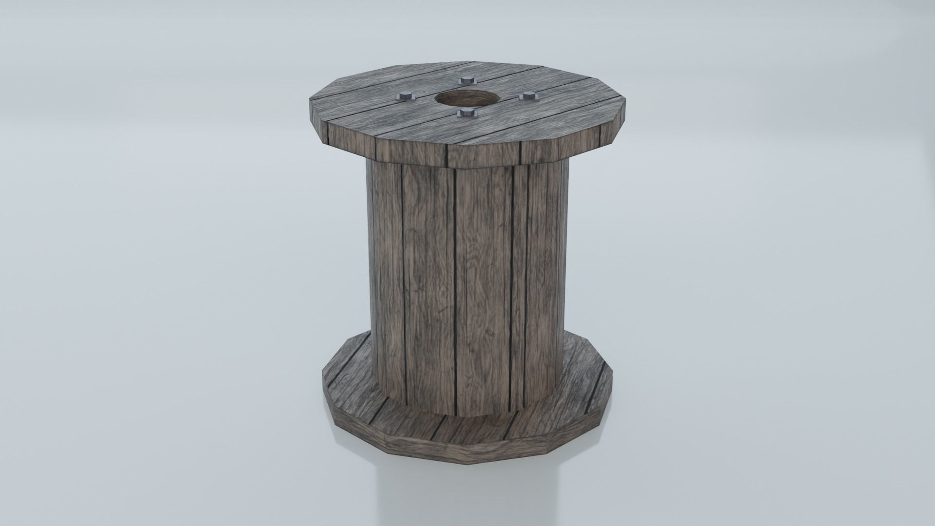 Resources Pack - Cable Drums Low-poly 3D model_2