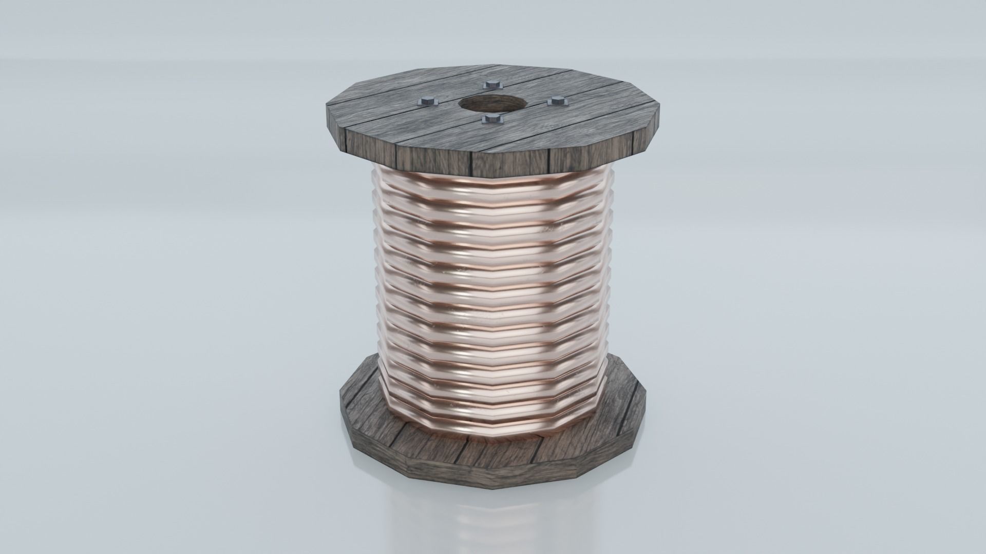 Resources Pack - Cable Drums Low-poly 3D model_1