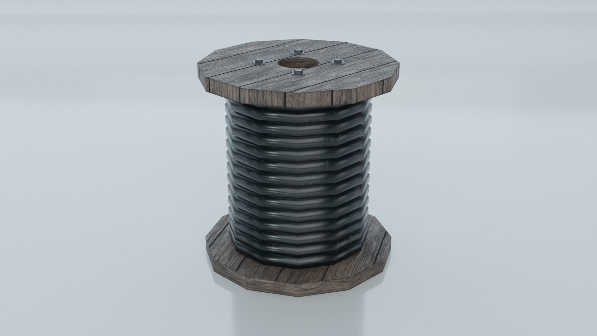 Resources Pack - Cable Drums Low-poly 3D model_5