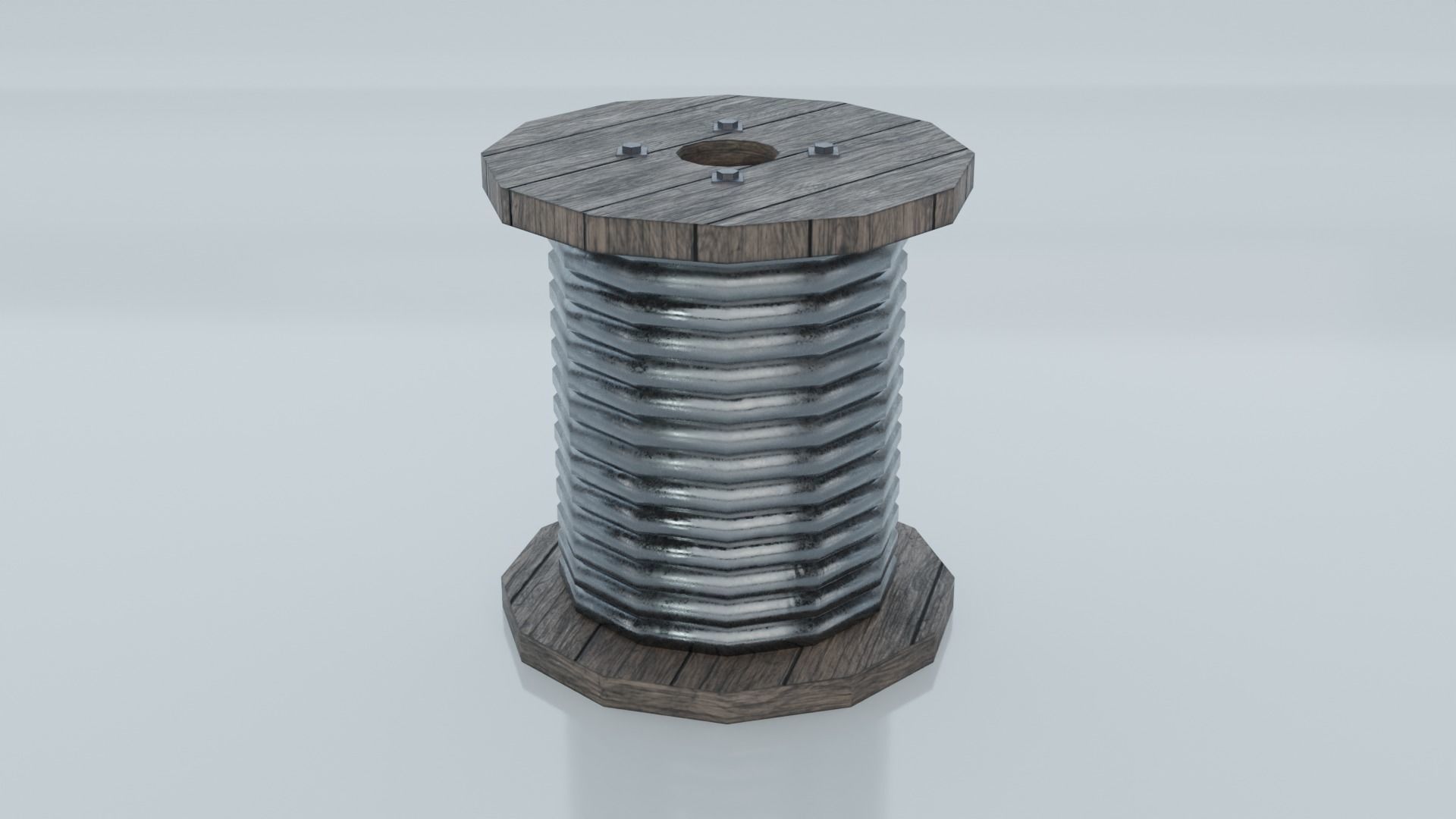 Resources Pack - Cable Drums Low-poly 3D model_6