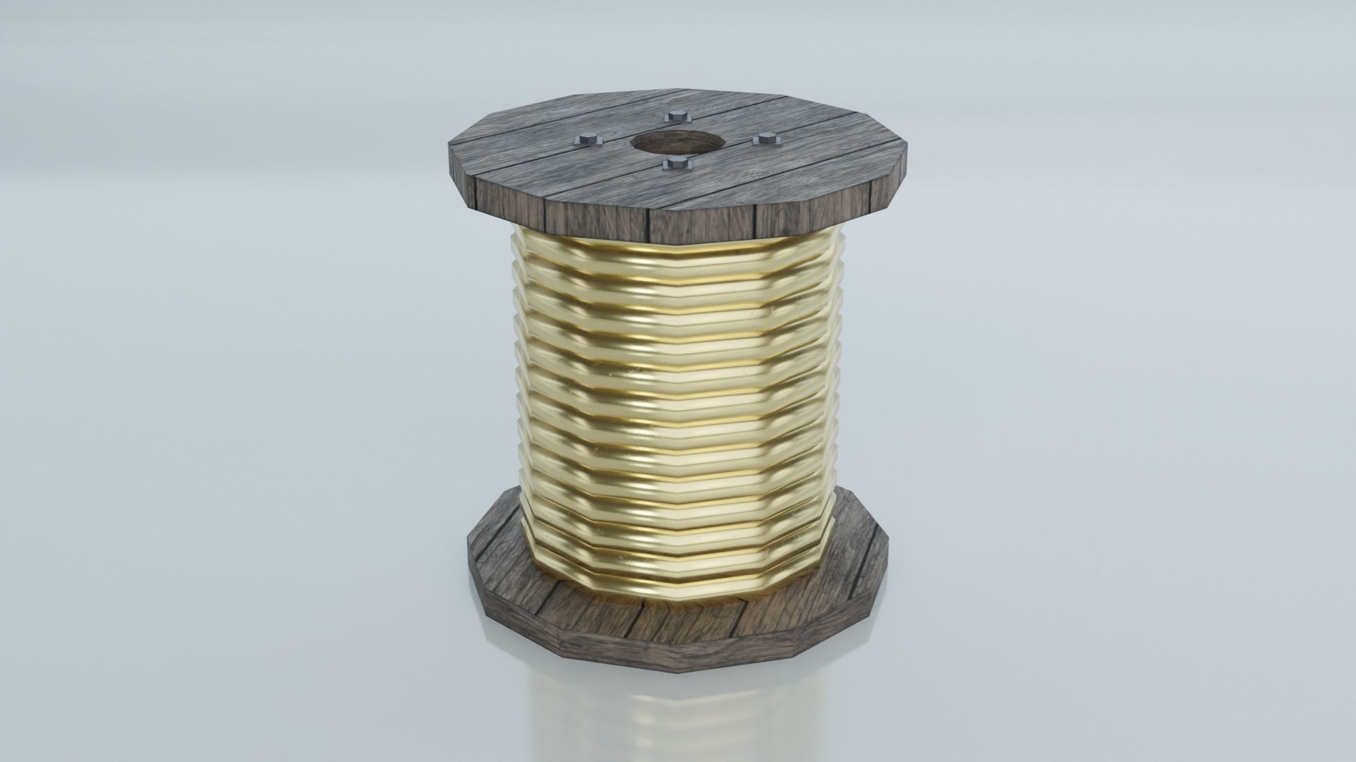 Resources Pack - Cable Drums Low-poly 3D model_3