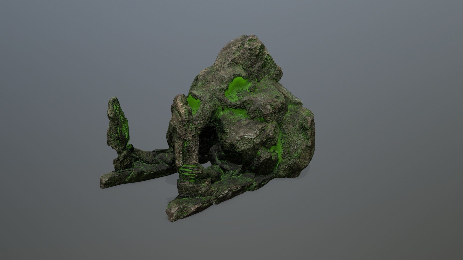 skull gate Low-poly 3D model_10