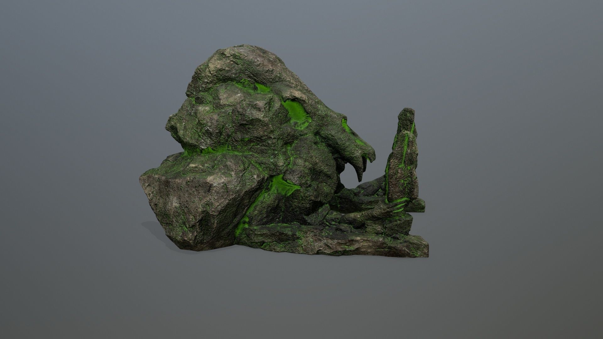 skull gate Low-poly 3D model_4