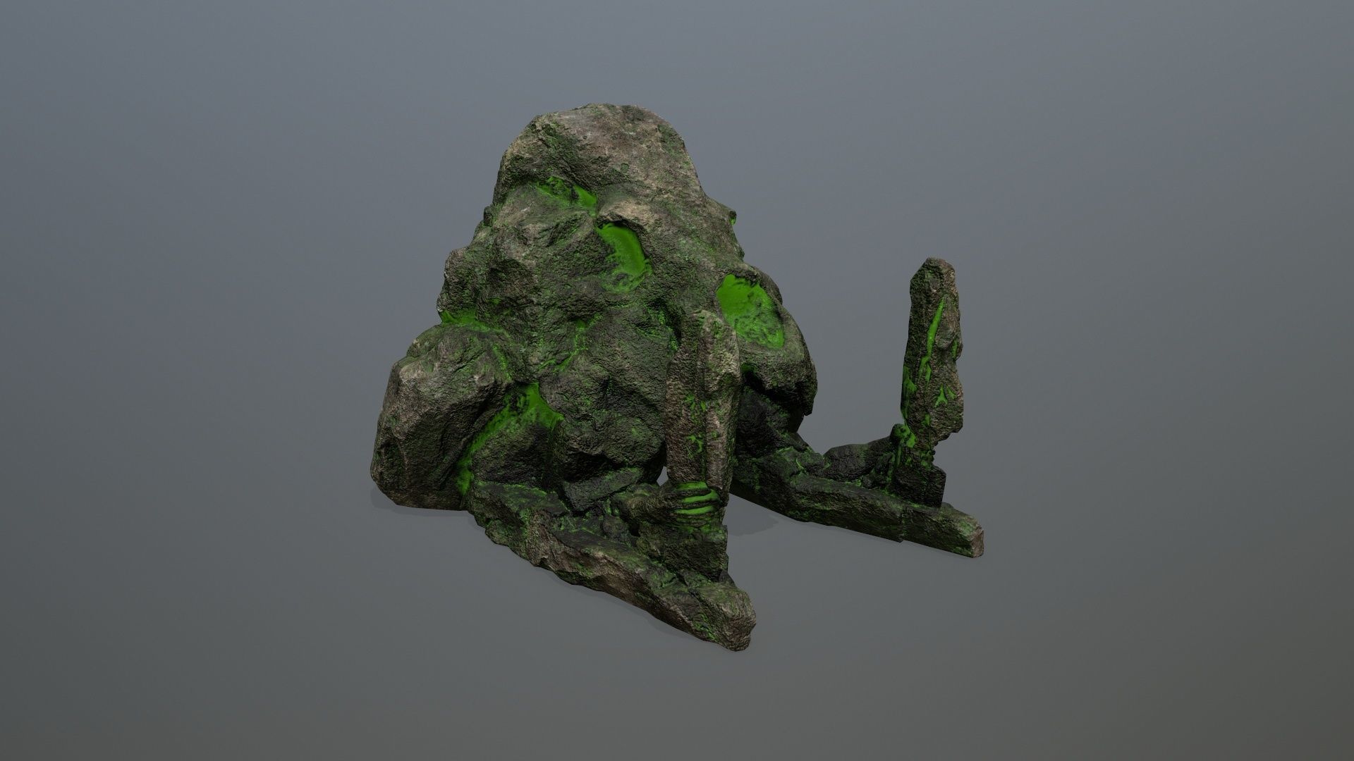 skull gate Low-poly 3D model_3