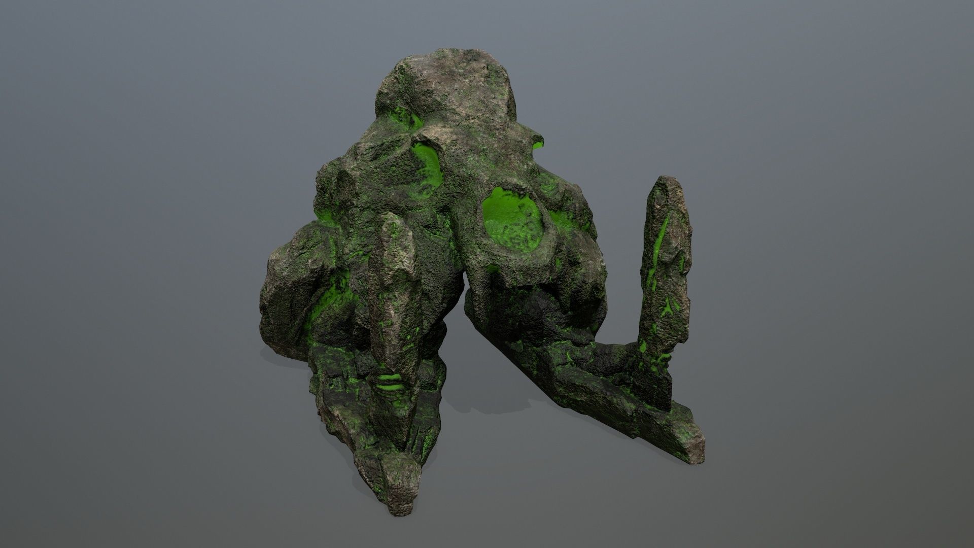 skull gate Low-poly 3D model_1