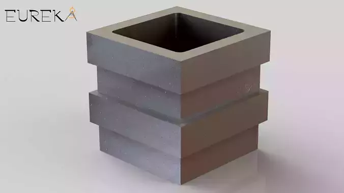 Elegant rectangular flower pot mold