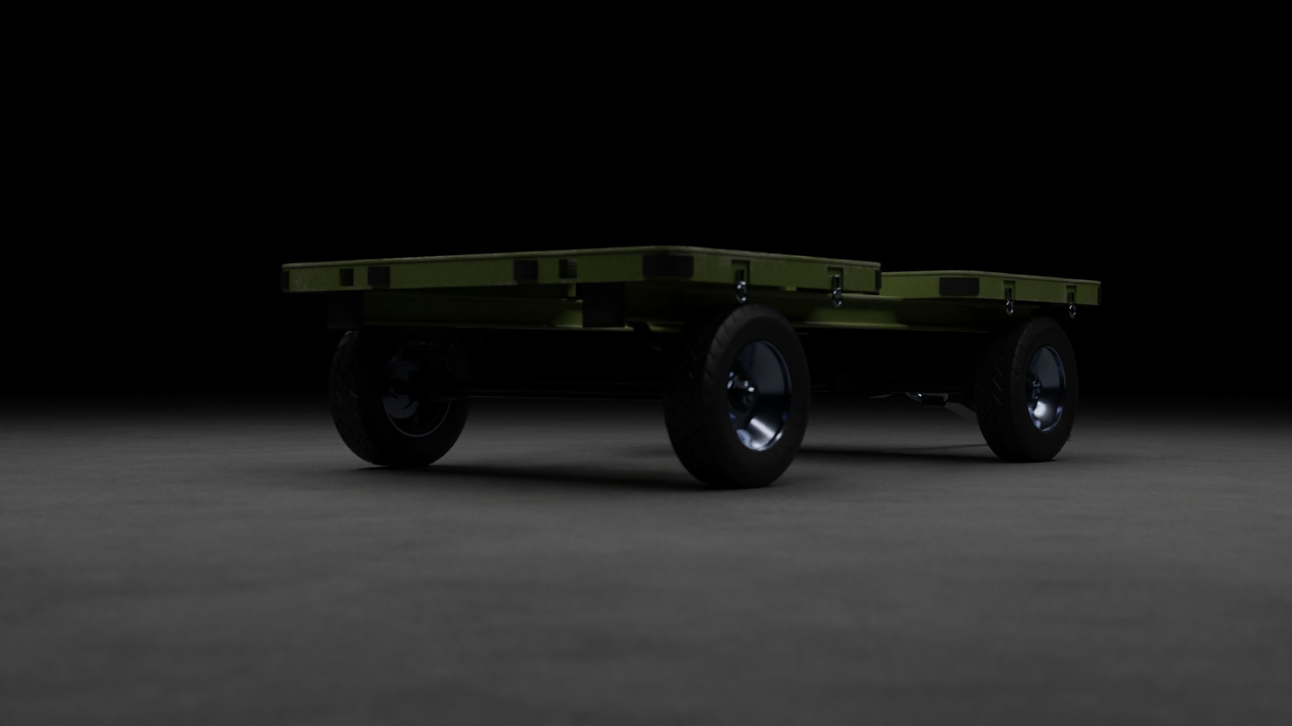 Transport cart Low-poly 3D model_10