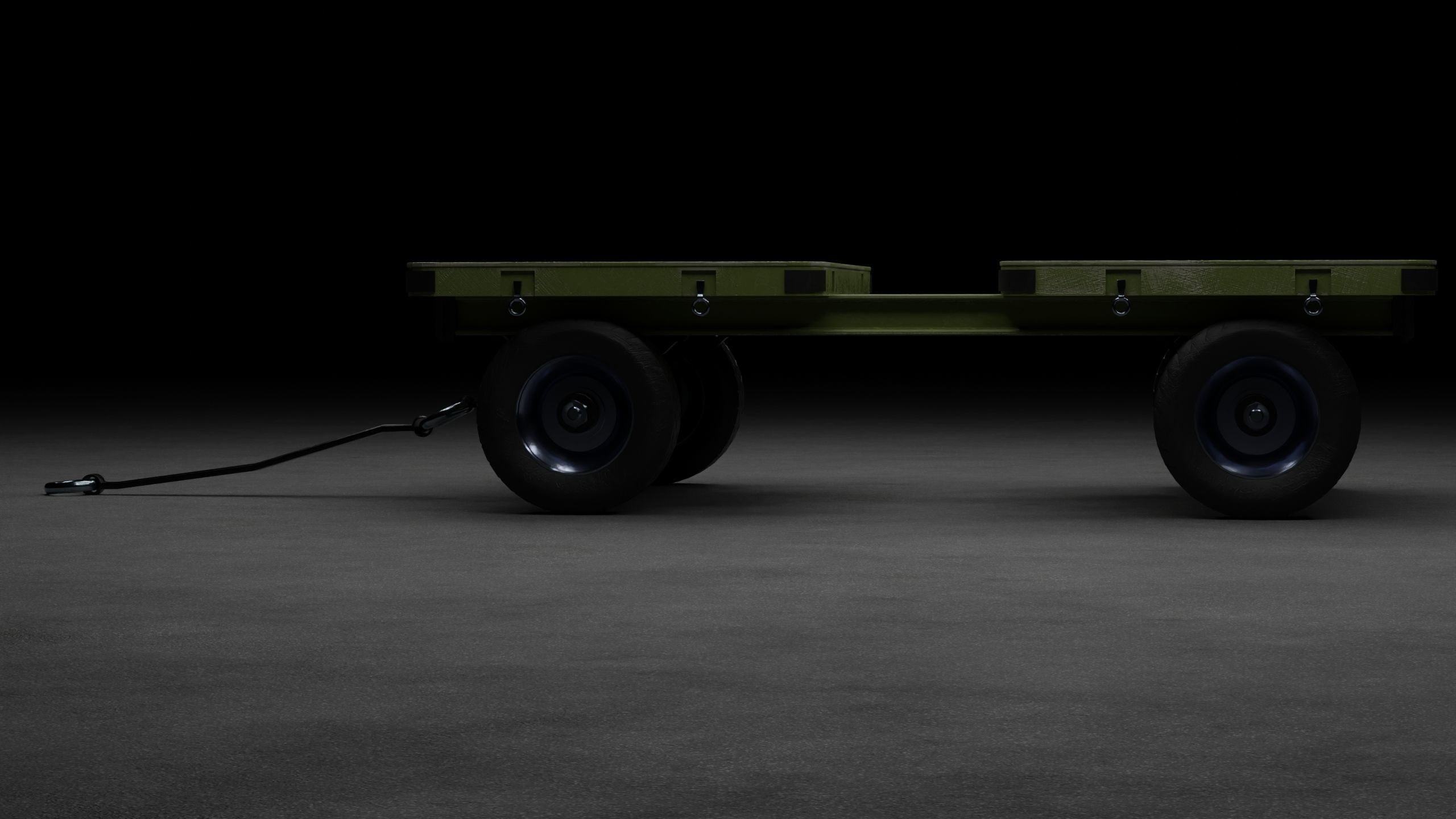 Transport cart Low-poly 3D model_4