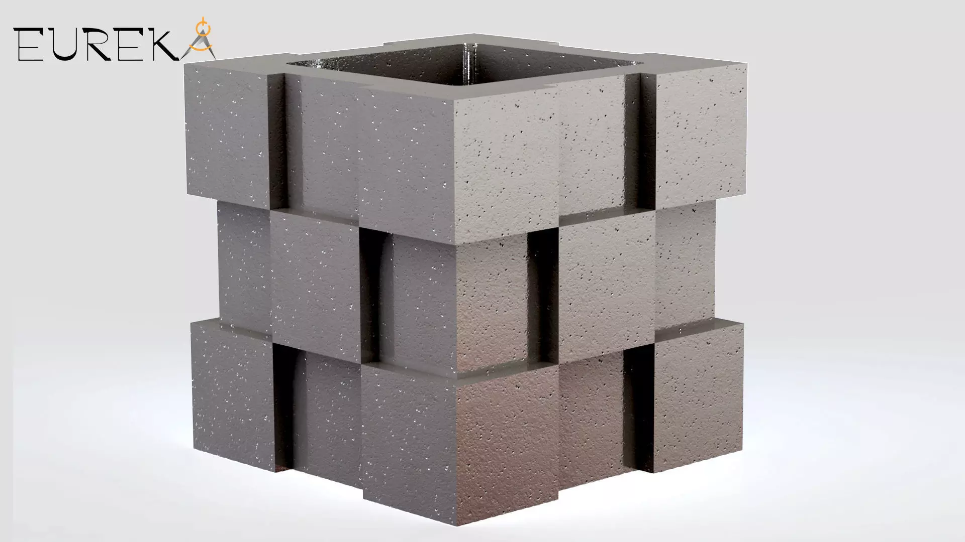 CONCRETE POT MOLDS RUBIKS CUBE MODEL 3D print model_0
